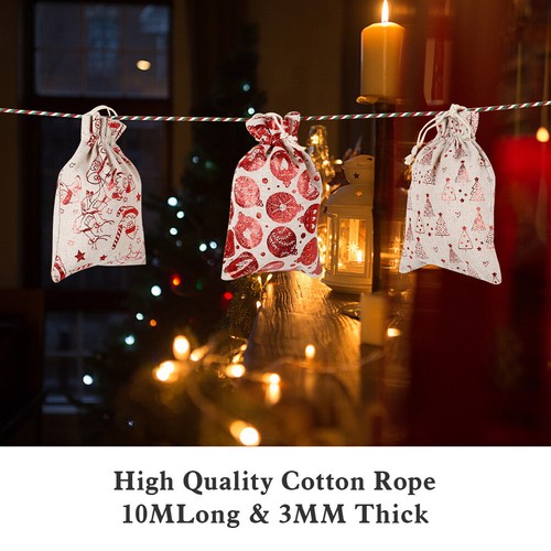DIY Christmas Advent Calendar Hanging Bag 24 Days Burlap Hanging Advent Calendar - Bild 4 von 7