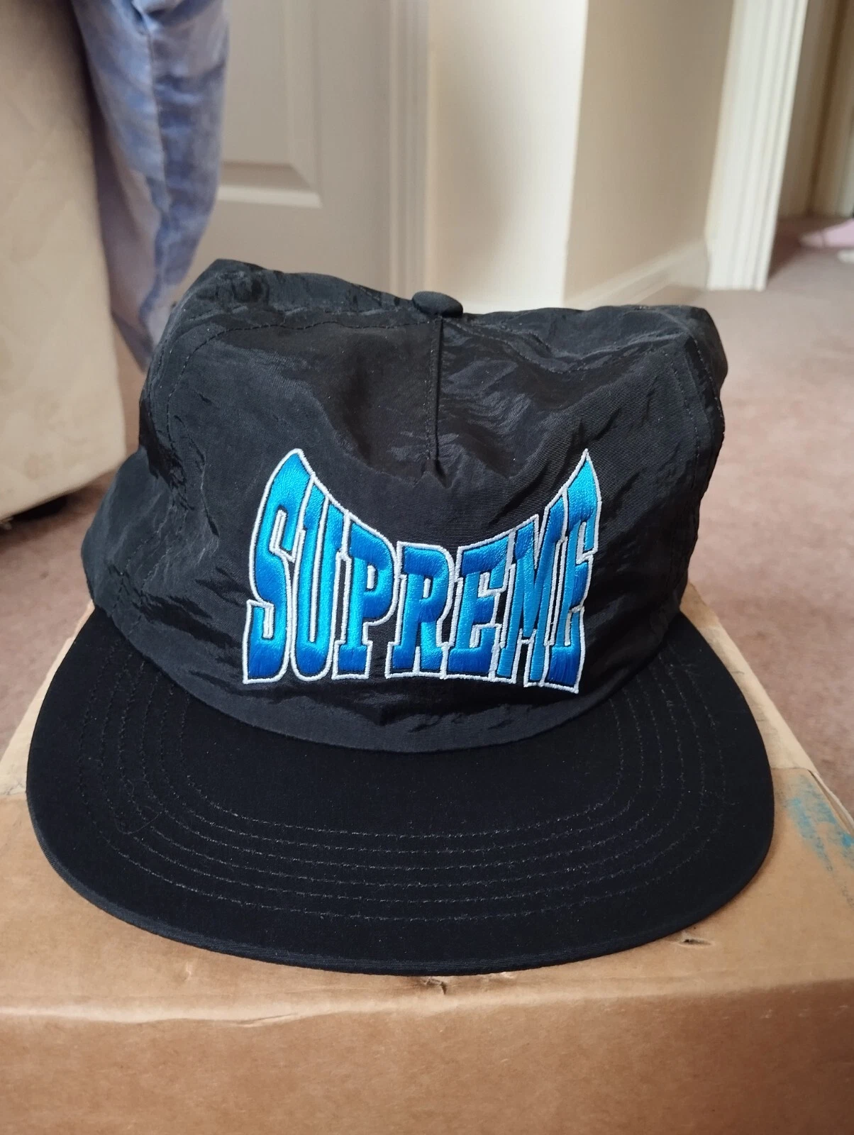 Chapeau noir suprême/5 panneaux/rare goutte 2016