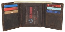 Wallets for Men Vintage Leather RFID Blocking Slim Trifold Men's Wallet with Box