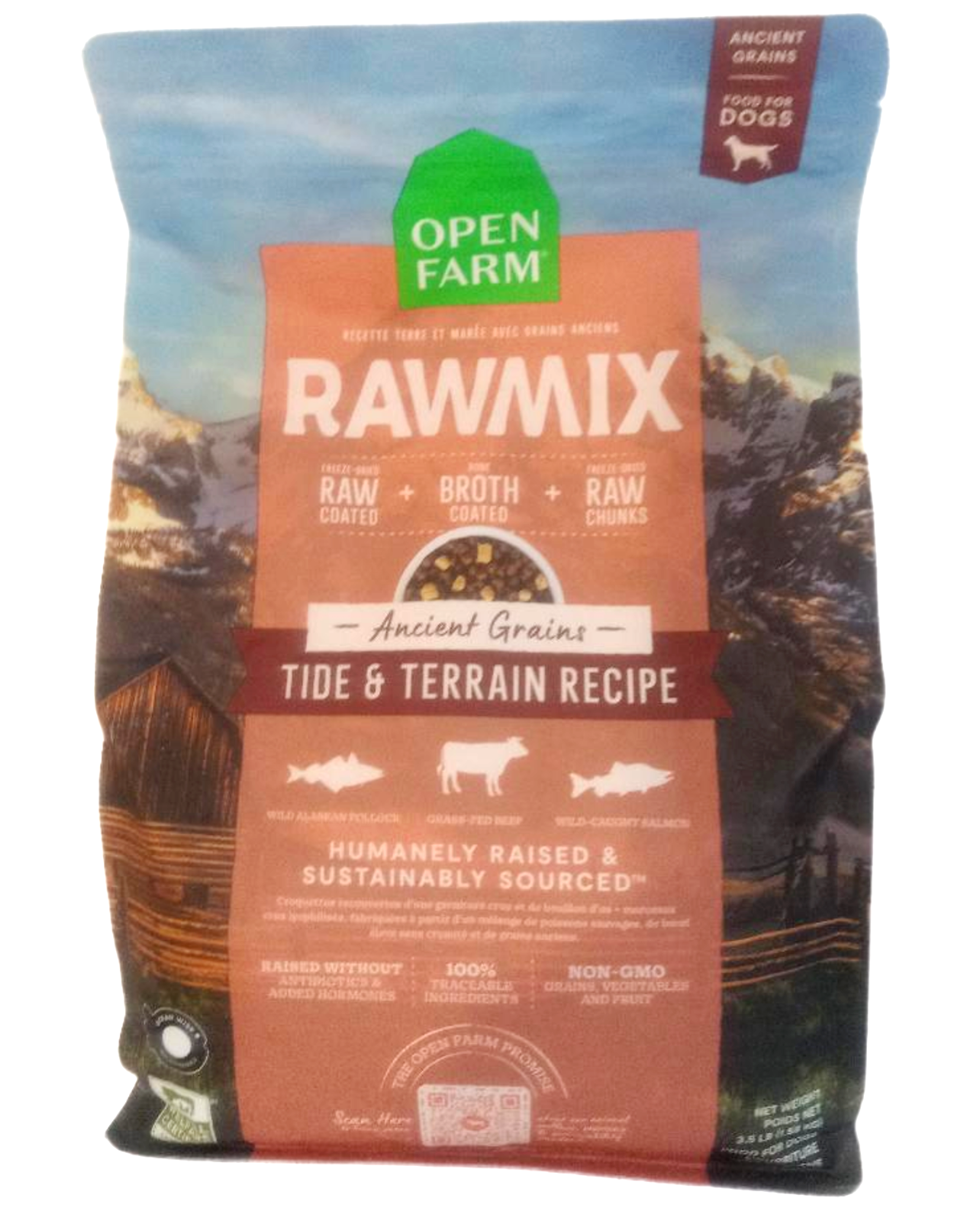 Open Farm Rawmix Dog Food Tide And Terrain Recipe Dry Food 3.5 lbs Grain Free