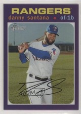 2020 Topps Heritage Hot Box Chrome Purple Refractor Danny Santana #THC-175 7m3