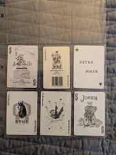 #135 - 6 Different  JOKERS   Single Swap Playing Cards -   Free Ship