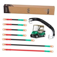 7 PCS Heavy Duty Golf Cart Battery Cables Wiring Kit for EZGO TXT 1994 up 36