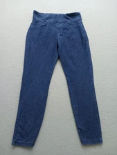 a new day Women L Jeggings Blue Cotton High Rise Full Length Stretch Casual