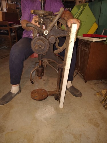 Champion Blower & Forge Co. Heavy Duty Manual Drill Press Brown Rust from 1912