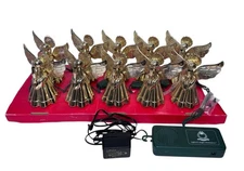 1980's Christmas Lighted Angel Orchestra Santa's Factory 16 Songs Tested Vintage