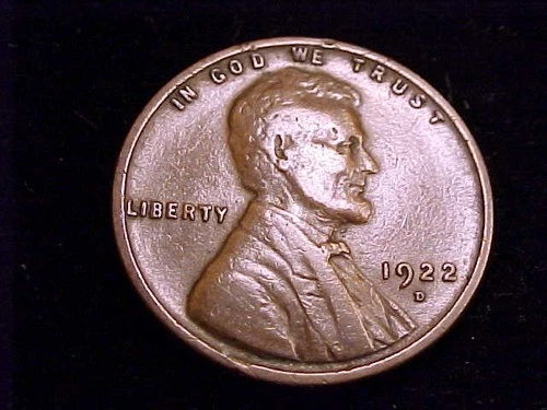 1922-D Lincoln Cent, Very Good  Grade.