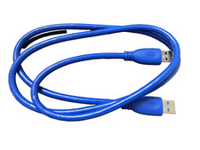 USB 3.0 Cable Blue Type A Male to A Male High-Speed Data Transfer Charger Cord
