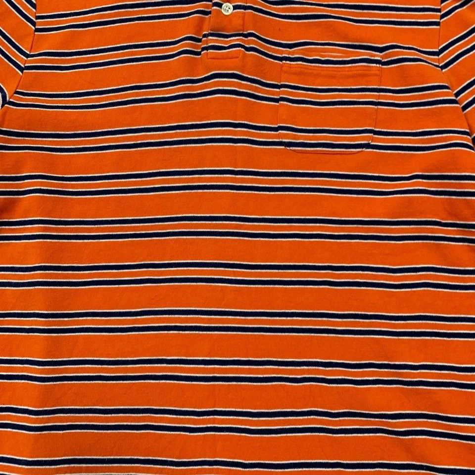Chaps Polo Shirt striped patterned collared top with logo Men's L - Image 3 of 4
