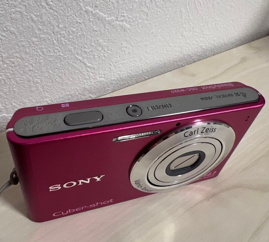 SONY Cyber-shot DSC-W320 Pink Digital Camera 14.1 MP 3.0x Japanese