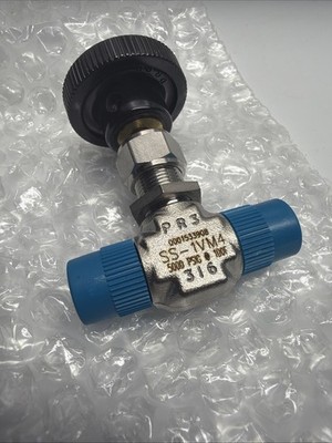 Swagelok SS-1VM4 Needle Valve Vee Stem 1/2  Male NPT Stainless Steel