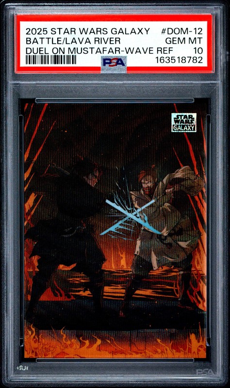 2025 Topps Chrome Star Wars Galaxy Battle Lava River Wave Refractor /99 PSA 10