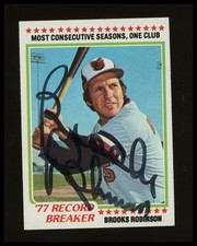 1978 Topps - Record Breaker Brooks Robinson #4 AUTOGRAPH