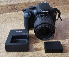 Canon EOS Rebel T100 18MP Digital Camera Black w/ 18-55mm Lens Battery  Charger