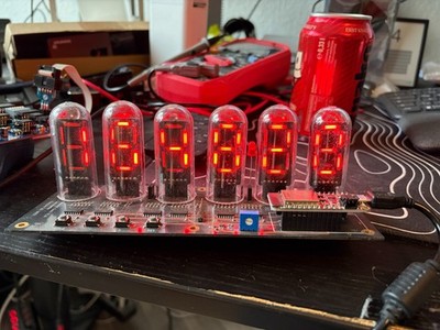 LED filament Nixie-like Tube Clock (DIY)