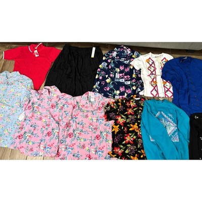 Vintage Women's Blouse Lot Floral Cottagecore 80s 90s Mixed Brands NWT 11 Pc
