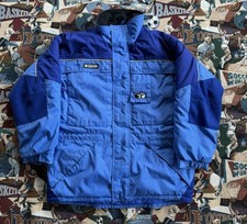 Vintage 90s Boys Columbia Ski Blue Puffer Jacket Size 14/16 XL Full Zip Winter