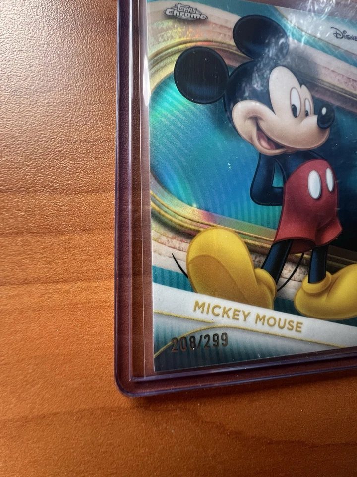 2025 Topps Chrome Disney Mickey Mouse Teal Refractor /299 #1 - Image 2 of 3