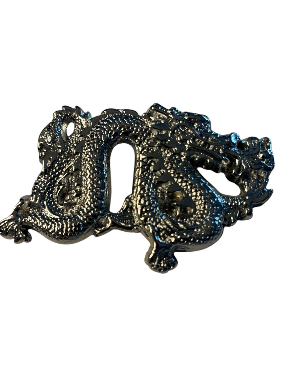 DRAGON FIRE FLAME BREATHING SOLID BRASS CHROME PL… - image 1