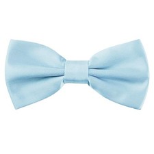 Pre-tied Solid Adjustable Bowtie Classic Tuxedo Wedding Bow One Size Sky Blue