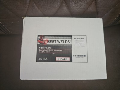 Best Welds Cover Lens, Scratch/Static Resistant, 5-1/4 in x 4-1/2 in ( 50 PACK )