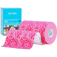 2 PCS Pink White Kinesiology Tape 2 Inch x 16 Ft Elastic Athletic Roll