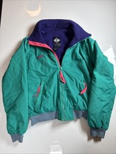 Vintage Columbia Jacket Men's M 80s 90s NEON Teal Purple Pink Radial Sleeve
