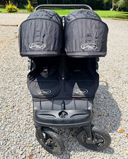 Baby Jogger City Mini GT Double Jogger Stroller, Black, Adjustable Canopy