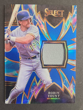 2024 Panini Select Robin Yount HOF SPARKS MATERIAL BLUE  21/49   NM-MT or Better