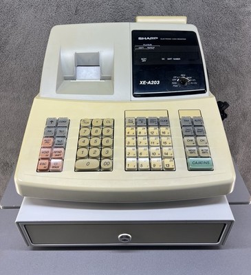 Sharp XE-A203 Cash Register With Keys Tested And Working | eBay
