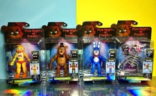 Jazwares FNAF 2: Toy Freddy, Toy Bonnie, Toy Chica & Mangle Figure 4-Pack Bundle