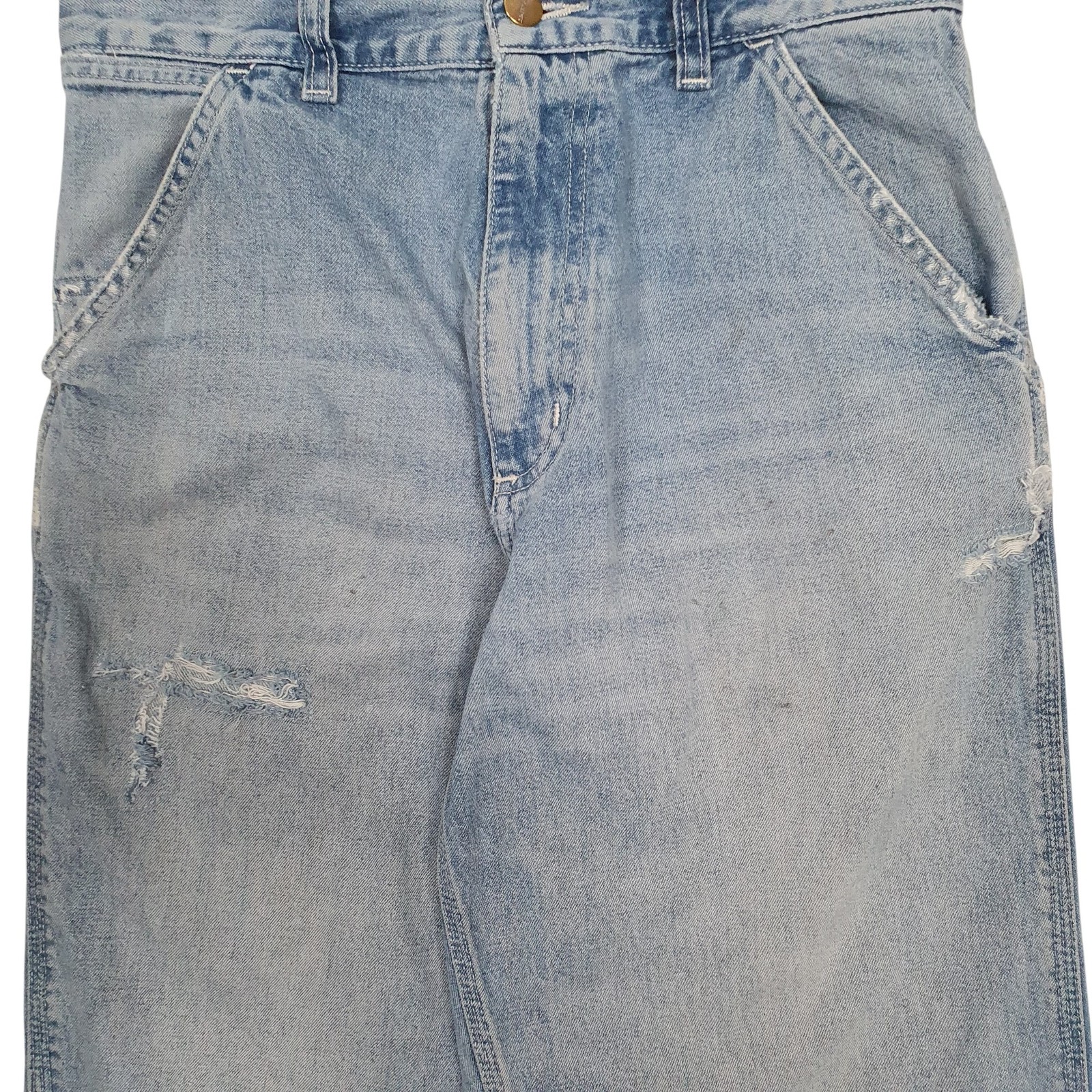 CARHARTT Simple Pant Jeans Regular Fit Blue Denim Trousers Mens W26 L32 image 3
