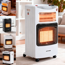 Portable Home Space Heater Butane Fire Calor Gas Cabinet With Regulator Hose Kit