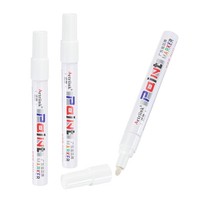 3 StüCk WeißE Lackmarker Stifte Runde Spitze Permanent ÖLbasierte Lackstifte