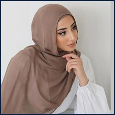 Muslim Modal Hijab Rayon Cotton Shawls For Women Plain Scarf Big Size Headscarf