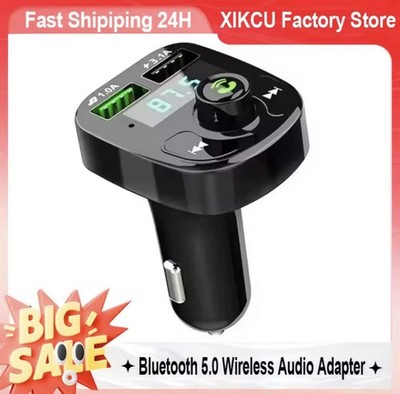 XIKCU LED MP3 Auto Bluetooth FM Bluetooth 5,0 Sender USB Auto Ladegerät