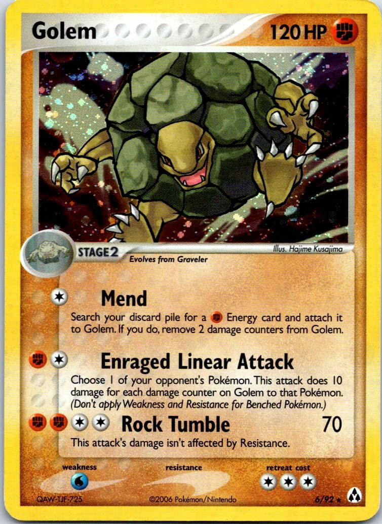 Golem Holo Rare Legend Maker 6/92 NM