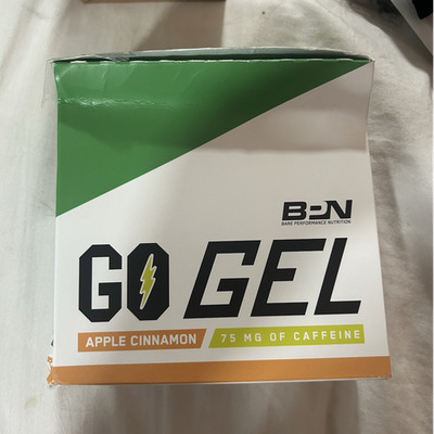 Bare Performance Nutrition Go Gel Apple Cinnamon 75mg Caffeine NSF 10 Pack