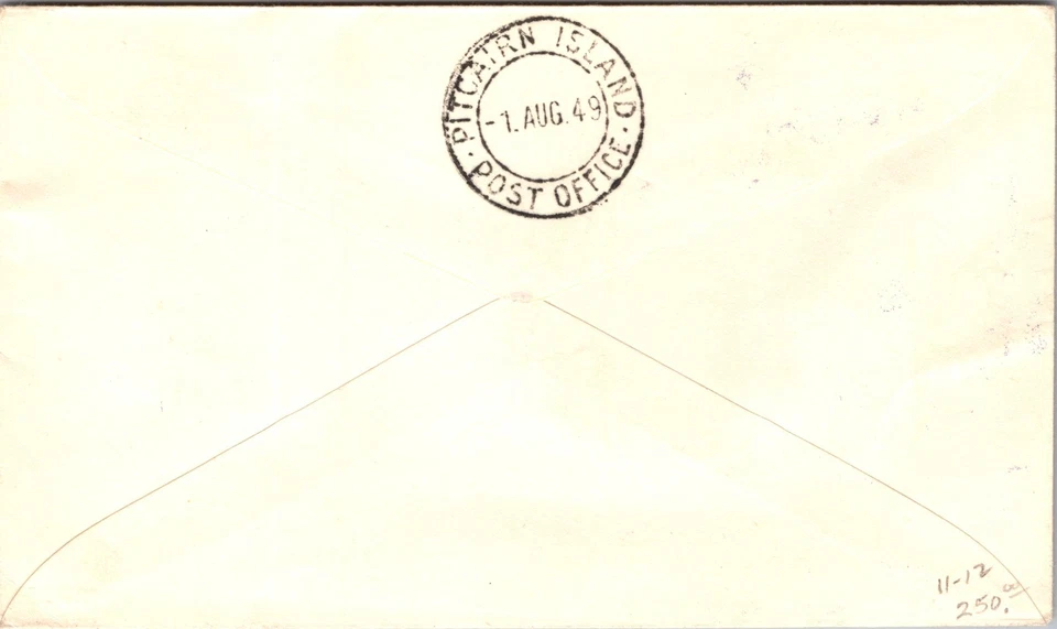 1949 British Pitcairn Island Royal Wedding First Day Cover to Christchurch NZ - Image 2 of 2