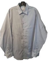 Calvin Klein Wrinkle Free Men  s Dress Shirt, Light Blue, Size XL 17,34/35 