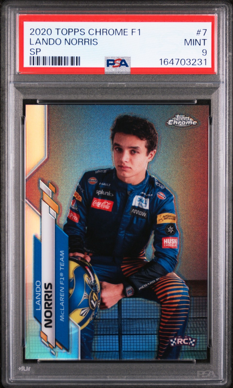 2020 TOPPS CHROME FORMULA 1 SP #7 LANDO NORRIS ROOKIE RC PSA 9