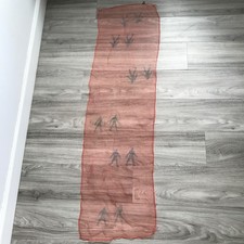 Chiffon Red Scarf Rectangle Sheer Mesh Wrap Stole