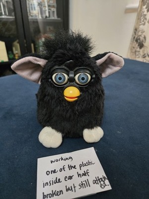 Tiger Vintage Furby Vintage schwarze Hexenkatze getestet funktioniert Baujahr 1998