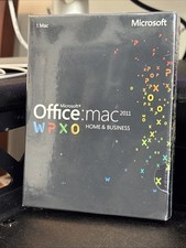 MS Microsoft Office MAC 2011 Home & Business Full Retail BRAND NEW Sealed