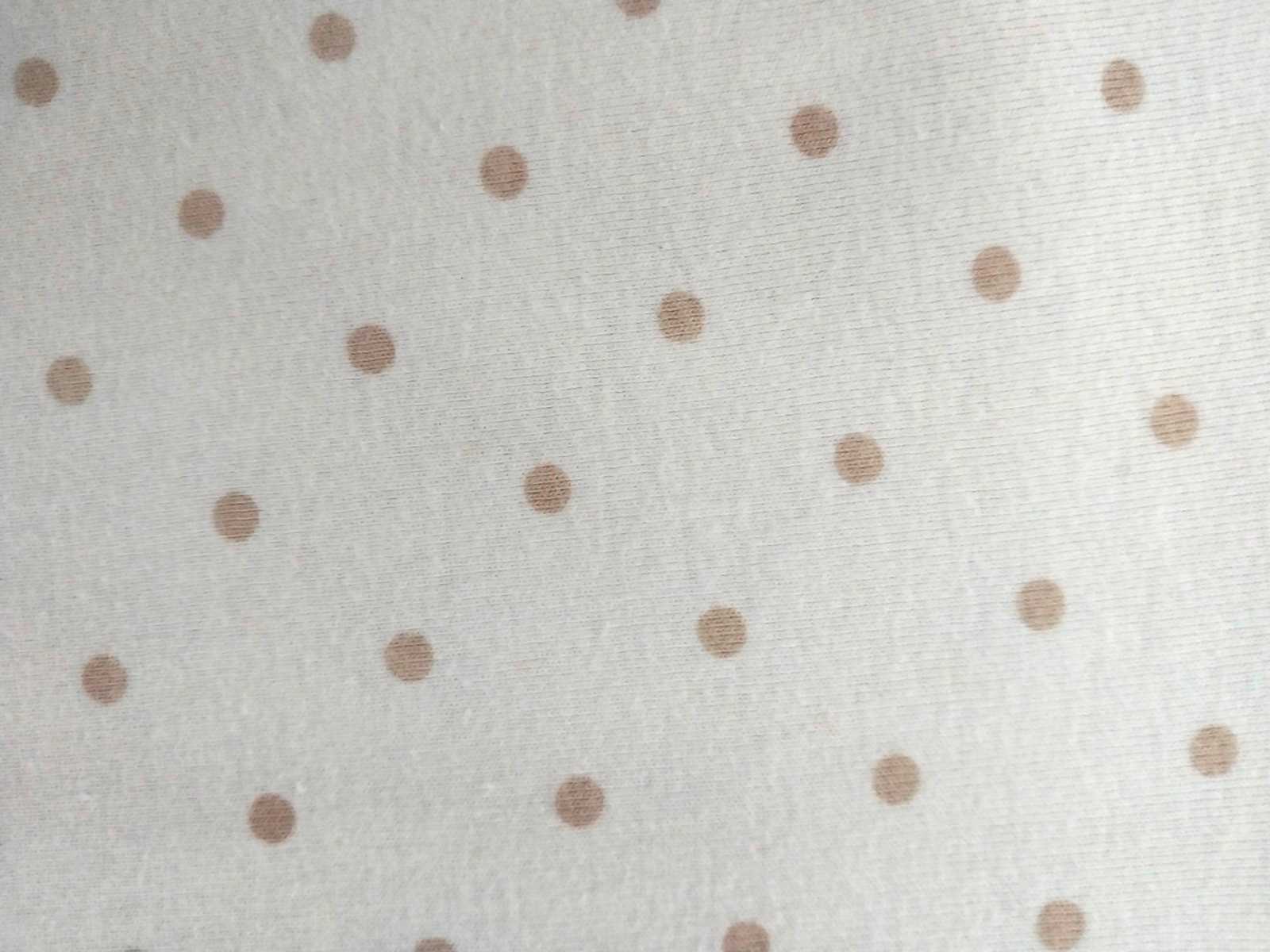 WHITE STAG Women's XL 16-18 short sleeve v-neck cotton tee White w/Tan polka dot