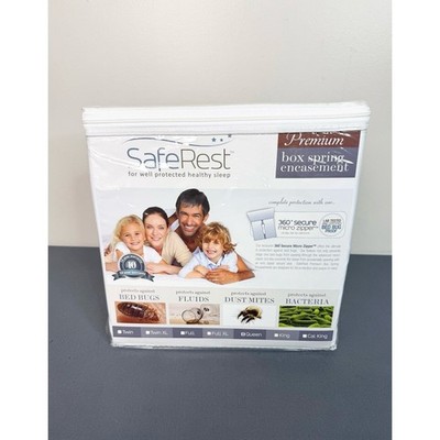 New SafeRest Premium 9'' Thick Box Spring Encasement Waterproof Queen