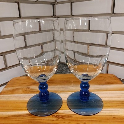 Libbey Glass Company Set of 2 Glasses in Metropolis Blue (Mediterranean)