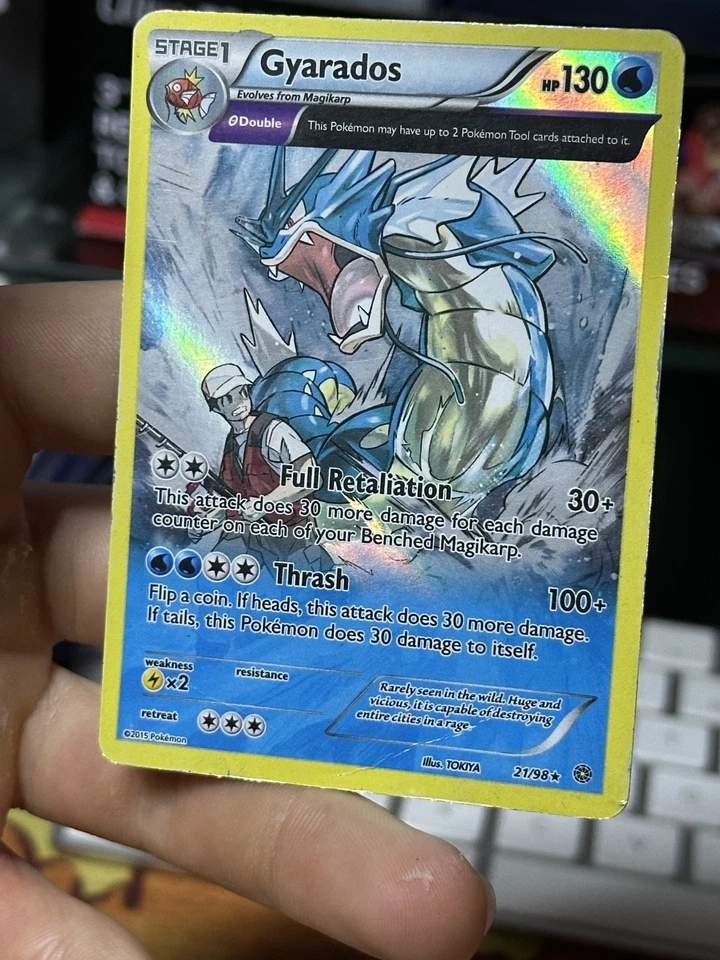 #2 Gyarados 21/98 XY Ancient Origins 2015 Holo Rare Full Art Pokémon Card TCG - Image 4 of 4