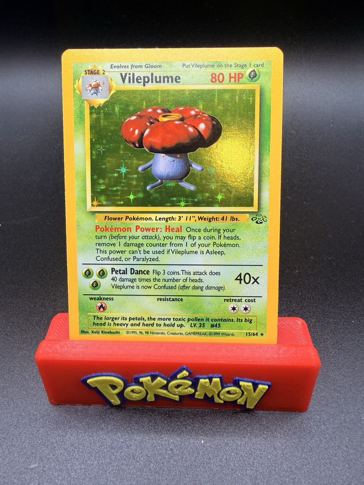 Vileplume - 15/64 - Pokemon Jungle Unlimited Holo Rare Card WOTC NM/M See Photos