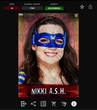 DIGITAL Topps WWE Slam 21 PROFILES Maroon - NIKKI A.S.H. 17,061cc